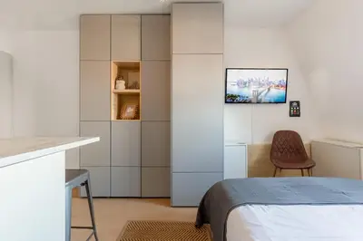 Un ou plusieurs lits dans un hébergement de l'établissement Travel Homes - The Trifel, 2min walk Little Venice