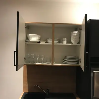 Cuisine ou kitchenette dans l'établissement Le Deux Pieces