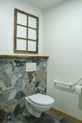 Salle de bains dans l'établissement Chalet de standing 9P avec sauna & salle d'escalade