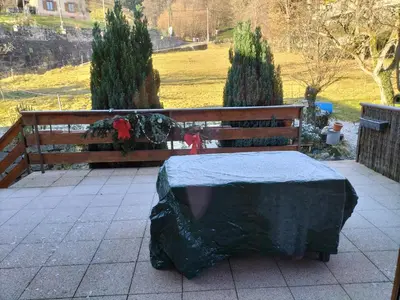 Balcon ou terrasse dans l'établissement Chalet La Grange de Madi