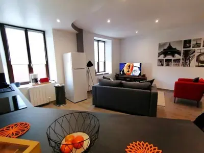 Coin salon dans l'établissement LE FERRETTE - Appartement moderne et confortable