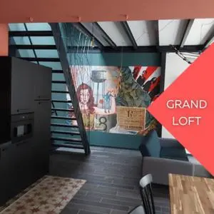 Coin salon dans l'établissement Au Paradis du Loft Joyeux