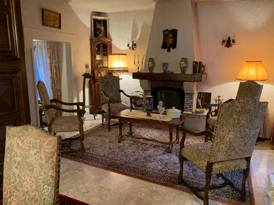 Coin salon dans l'établissement Gîte de l’Allaine