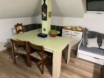 Cuisine ou kitchenette dans l'établissement Gîte cedric