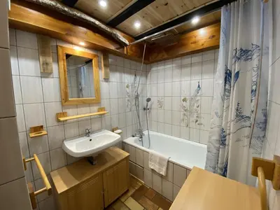 Salle de bains dans l'établissement LA POMME DE PIN 2 Appartement avec terrasse