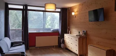 Télévision ou salle de divertissement dans l'établissement Studio au pied des pistes à la Bresse Hohneck