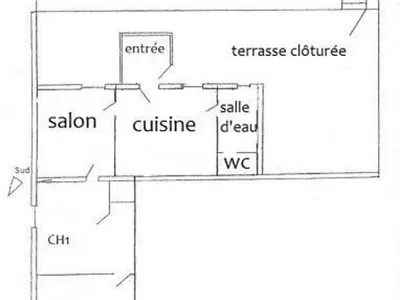 Plan de l'établissement Gîte fonctionnel avec terrasse et vue, Gérardmer - FR-1-589-402