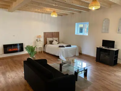 Un ou plusieurs lits dans un hébergement de l'établissement Le Chêne: Petit Chalet cosy proche de Mulhouse