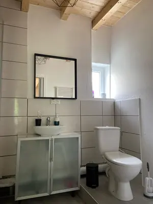 Salle de bains dans l'établissement Le Chêne: Petit Chalet cosy proche de Mulhouse