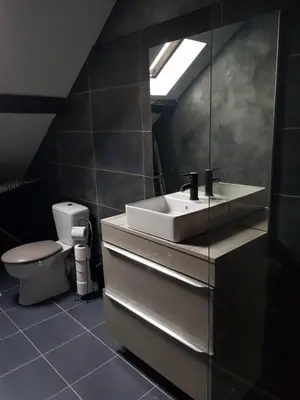 Salle de bains dans l'établissement Cosy Lodg