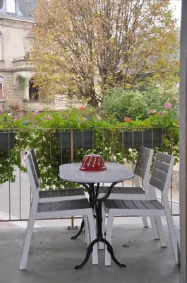 Jardin de l'établissement Chez Romane - appartement avec parking