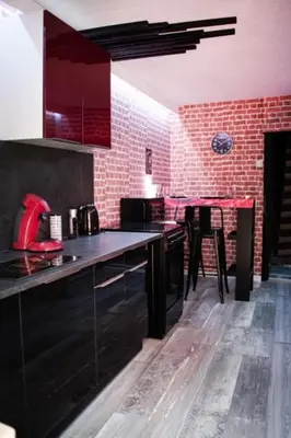 Cuisine ou kitchenette dans l'établissement Bulle d’Amour , une nuit en amoureux
