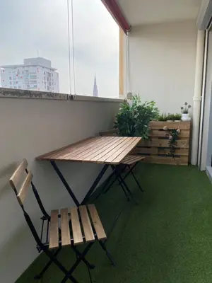Balcon ou terrasse dans l'établissement Magnifique appartement au coeur de Mulhouse