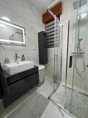 Salle de bains dans l'établissement EVASION gîtes et spa