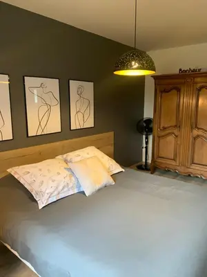 Un ou plusieurs lits dans un hébergement de l'établissement Welcome Appart Colmar