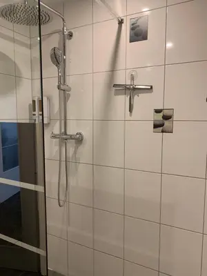 Salle de bains dans l'établissement Welcome Appart Colmar