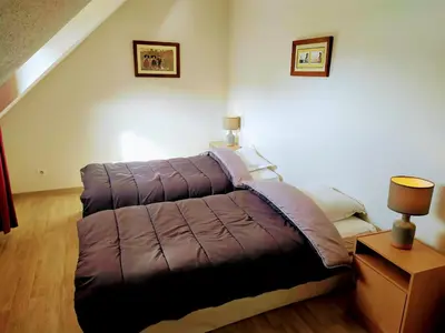 Un ou plusieurs lits dans un hébergement de l'établissement Alsace Appartements Meyer-Krumb