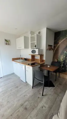 Cuisine ou kitchenette dans l'établissement Savannah