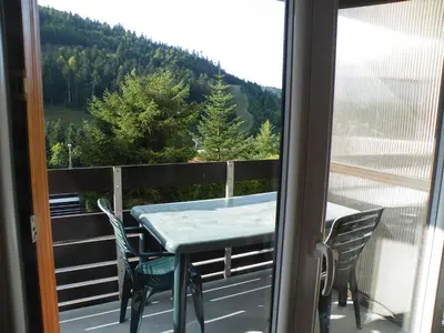 Vue générale sur la montagne ou vue sur la montagne depuis l'appartement