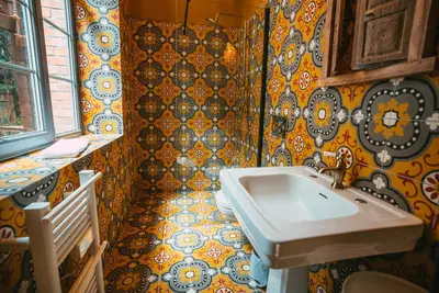 Salle de bains dans l'établissement Domaine Bohème I art de vivre