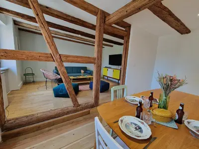 Coin salon dans l'établissement Home La Petite Porte - Petite Venise - Colmar