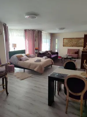 Un ou plusieurs lits dans un hébergement de l'établissement Gite Luxury à Soultzeren