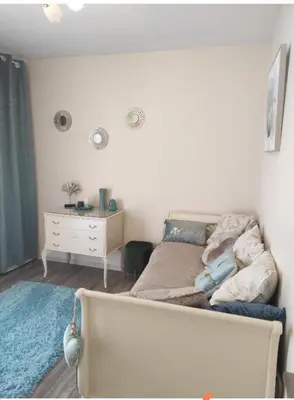 Un ou plusieurs lits dans un hébergement de l'établissement Appartements F3 Design Colmar+parking free