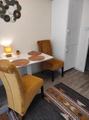 Coin salon dans l'établissement Appartements F3 Design Colmar+parking free