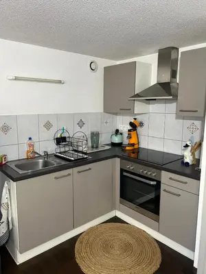 Cuisine ou kitchenette dans l'établissement Le Nid Alsacien - Appartement cosy & lumineux à 10min de Colmar