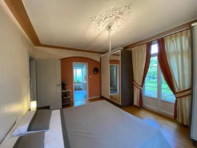 Un ou plusieurs lits dans un hébergement de l'établissement Magnifique villa à 5 minutes de Colmar