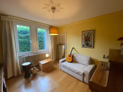 Coin salon dans l'établissement Magnifique villa à 5 minutes de Colmar