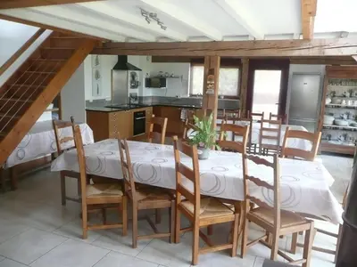 Cuisine ou kitchenette dans l'établissement Les gites de l'étang