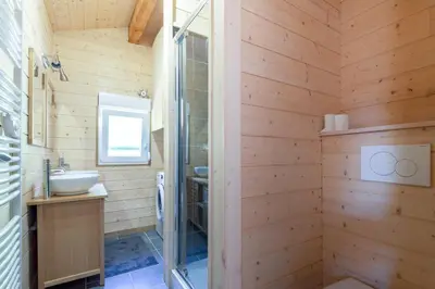 Salle de bains dans l'établissement Le Flocon 88 - Vue exceptionnelle