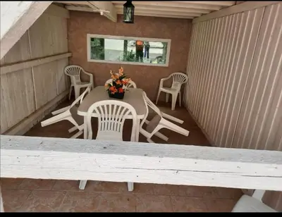 Balcon ou terrasse dans l'établissement Charmant logis en duplex