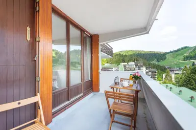 Vue générale sur la montagne ou vue sur la montagne depuis l'appartement