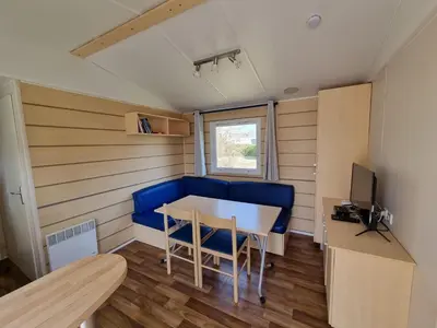 Télévision ou salle de divertissement dans l'établissement Mobil home 6 personnes Alsace