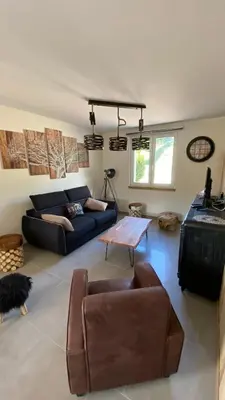 Coin salon dans l'établissement Appartement Le Grand Duc
