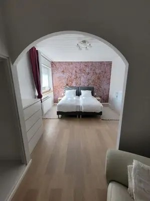 Un ou plusieurs lits dans un hébergement de l'établissement Cosy Home in South Alsace for work and leisure