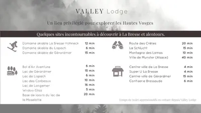 Plan de l'établissement Valley Lodge