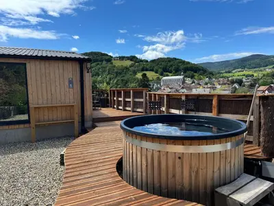 Vue générale sur la montagne ou vue sur la montagne depuis la maison de vacances