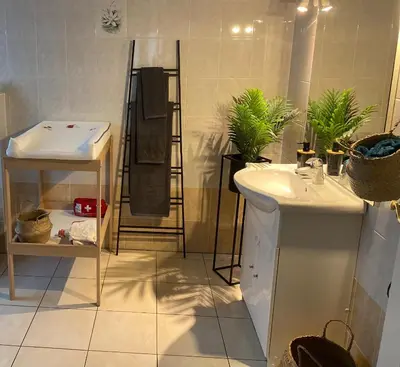 Cuisine ou kitchenette dans l'établissement Le cocon d'Emma