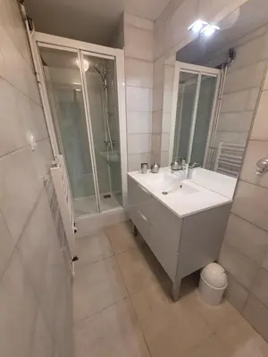 Salle de bains dans l'établissement Le Trésor des Vosges Appartement spacieux et lumineux 80m2 - jeux arcades - idéal famille 4 à 6 personnes