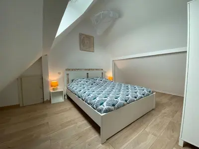 Un ou plusieurs lits dans un hébergement de l'établissement Logement de charme au coeur de la nature