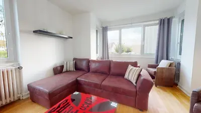 Coin salon dans l'établissement Appartement Le Passage - Ostheim
