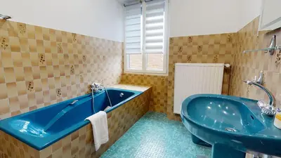Salle de bains dans l'établissement La maison Blanche - Issenheim
