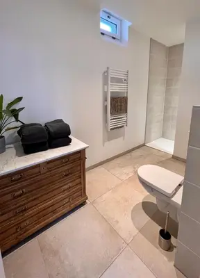 Salle de bains dans l'établissement Appartement plain-pied au coeur de l'Alsace