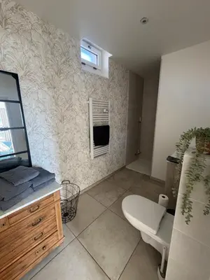 Salle de bains dans l'établissement Appartement plain-pied au coeur de l'Alsace
