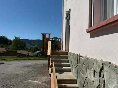 Vue générale sur la montagne ou vue sur la montagne depuis l'appartement