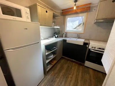 Cuisine ou kitchenette dans l'établissement L'Alsacien - Appartement avec Terrasse - Cuisine équipée - WiFi Gratuit