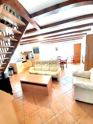 Coin salon dans l'établissement Maison de charme avec jardin à Ingersheim - Chaleur cosy